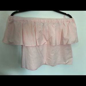 Top Shop Light Pink Off The Shoulder